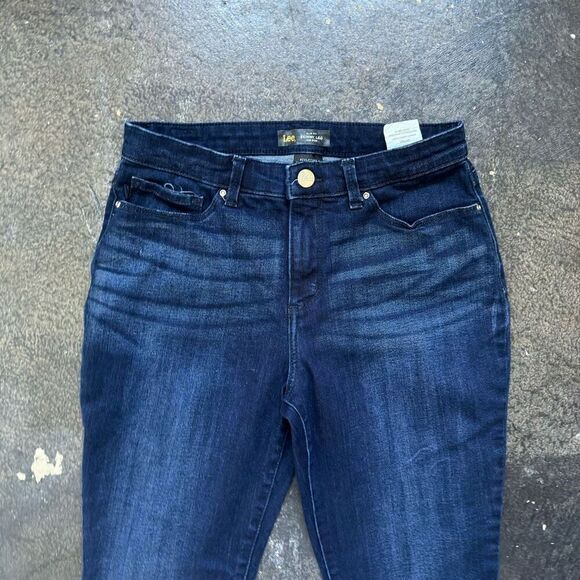 Lee Women's Sculpting Slim Mid-Rise Skinny Jeans Blue Denim Medium Wash Size 8 - Picture 11 of 11